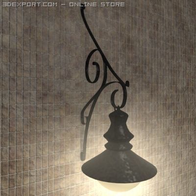 wall street lamp Modèle 3D .c4d .max .obj .3ds .fbx .stl .blend 