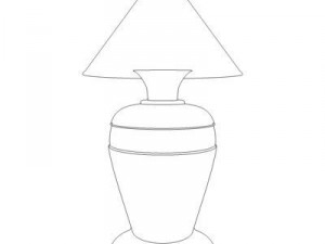 living room table lamp Model 3D