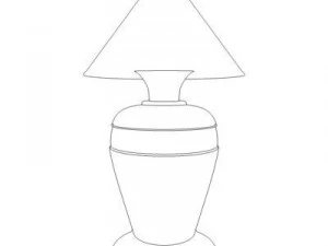 living room table lamp 3D Model