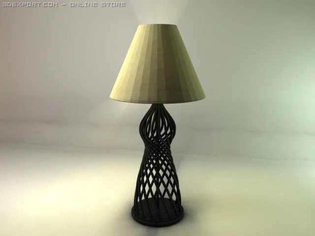 table lamp decorated 3D Model .c4d .max .obj .3ds .fbx .stl .blend 