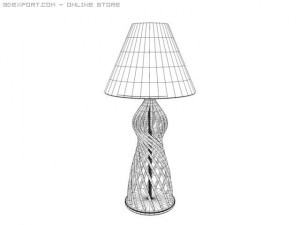 table lamp decorated Modèle 3D