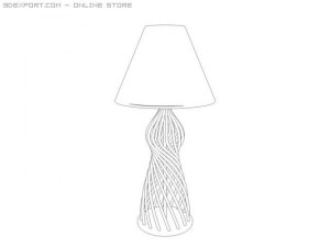 table lamp decorated Modèle 3D
