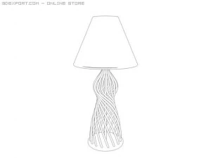 table lamp decorated 3D Model