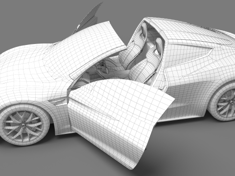 Tesla Roadster Model 3D