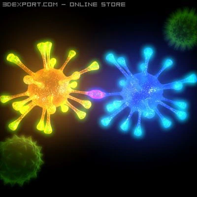 bacterias 3D Model .c4d .max .obj .3ds .fbx .stl .blend 