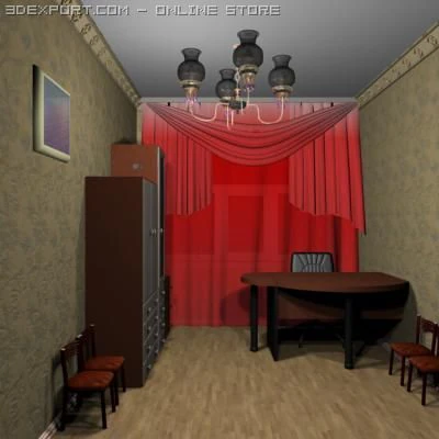 office 3D Model .c4d .max .obj .3ds .fbx .stl .blend 