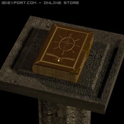 spellbook 3D Модель .c4d .max .obj .3ds .fbx .stl .blend 