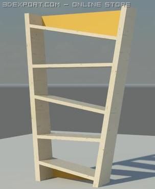 italic shelf 3D 模型 .c4d .max .obj .3ds .fbx .stl .blend 
