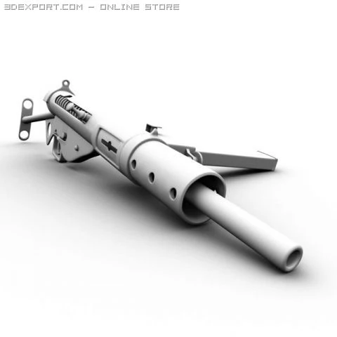 스텐 마크 MK II 서브머신 3D 모델 .c4d .max .obj .3ds .fbx .stl .blend 