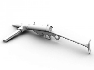 sten mark  mk ii submachine 3D 모델