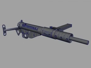 스텐 마크 MK II 서브머신 3D 모델