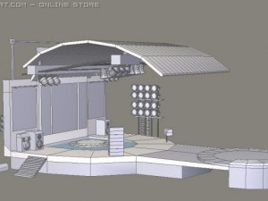 concert stage 3Dモデル
