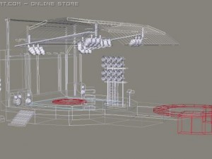 concert stage 3Dモデル