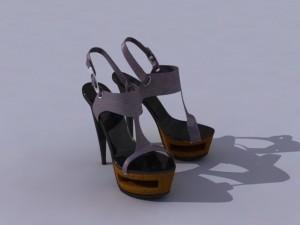 women shoes with high heels 3D Model