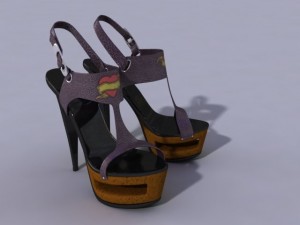 women shoes with high heels 3D Model