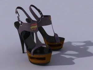 women shoes with high heels 3D Model
