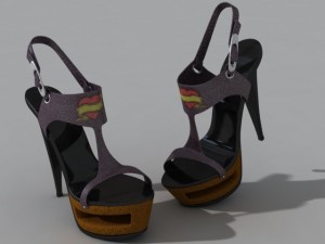women shoes with high heels 3D Model