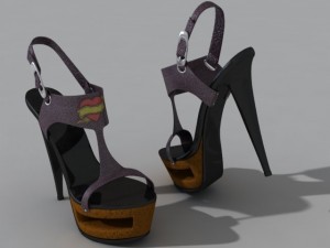 women shoes with high heels 3D Model