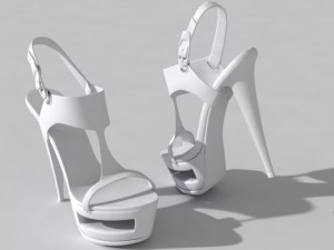 women shoes with high heels 3D Model
