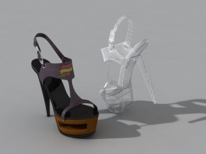 women shoes with high heels 3D Model