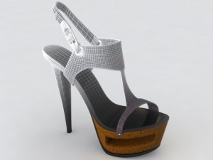 women shoes with high heels 3D Model