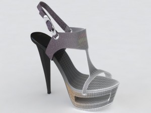 women shoes with high heels 3D Model