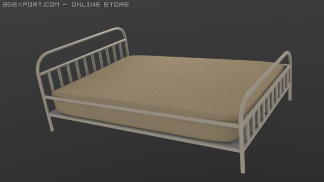 bed Model 3D .c4d .max .obj .3ds .fbx .stl .blend 