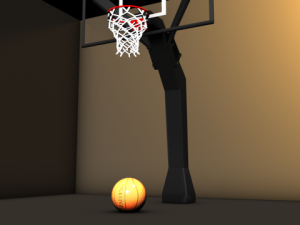 basketball stand  ball Modello 3D