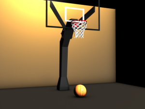 basketball stand  ball 3D Model