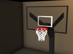basketball stand  ball 3D Model