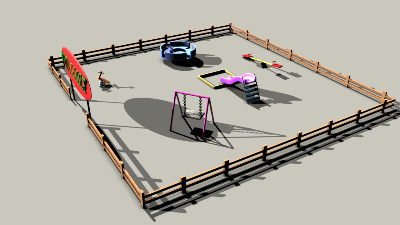 modelo de playground 3d Modelo 3D .c4d .max .obj .3ds .fbx .stl .blend 