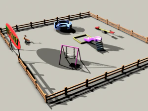 놀이터 모델 3D 모델 3D 모델