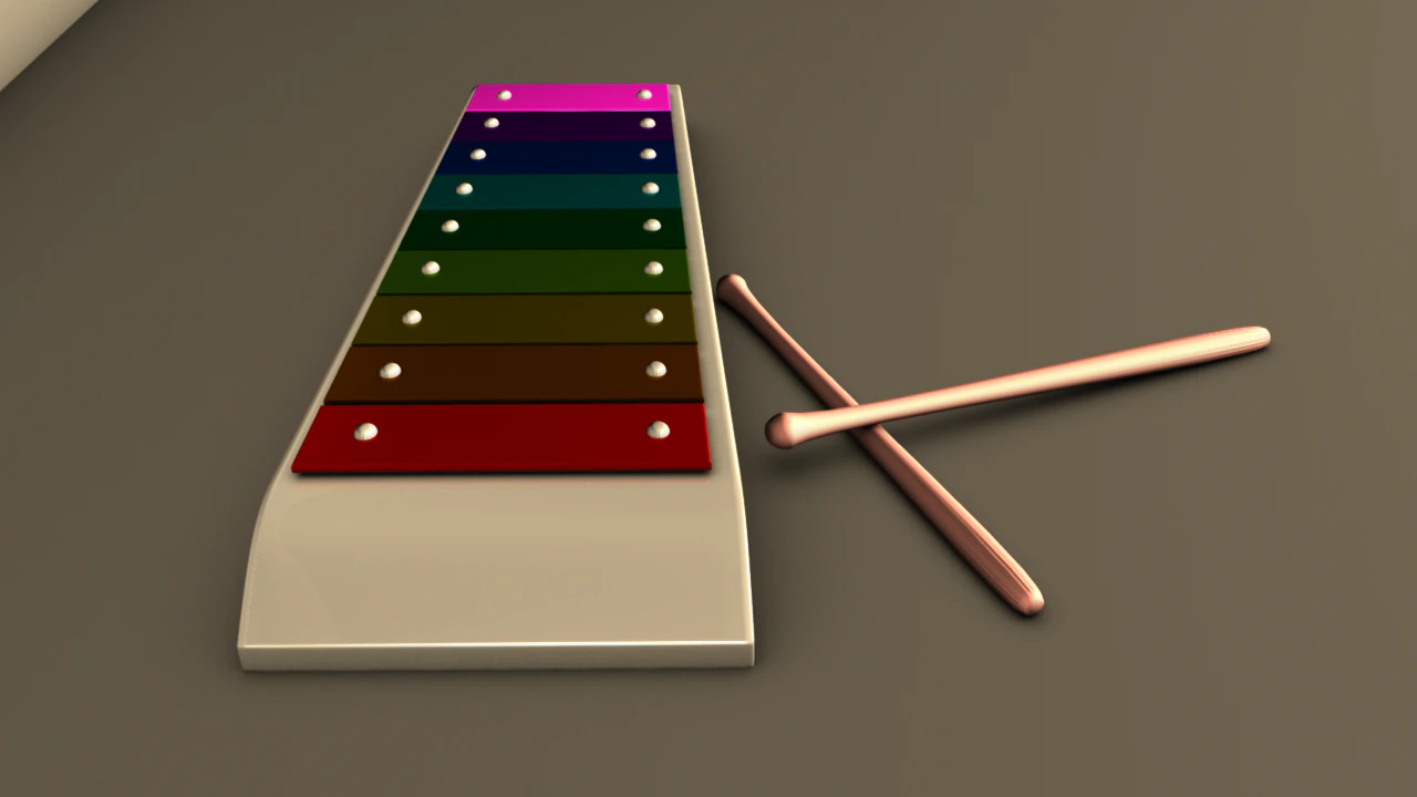xylophone 3 model 3D Model .c4d .max .obj .3ds .fbx .stl .blend
