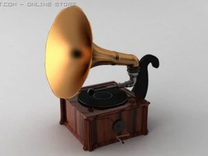 grammofono Modello 3D