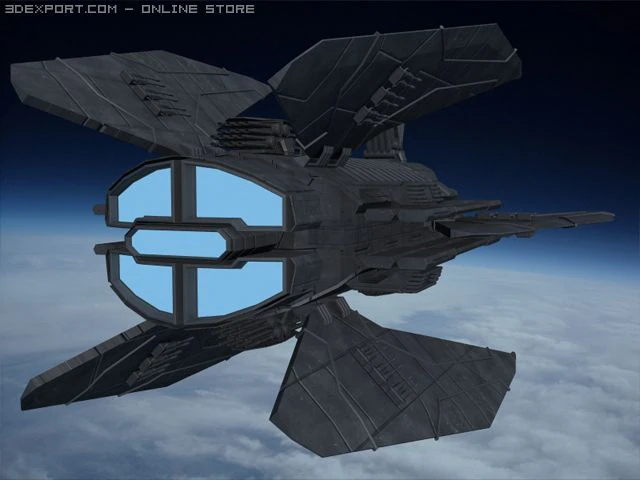 spacecraft constriktor 3D Model .c4d .max .obj .3ds .fbx .stl .blend 