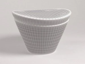 short oval bench called cup stoolby simon 3D Model