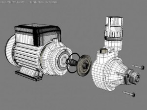 electric motor 3D मॉडल