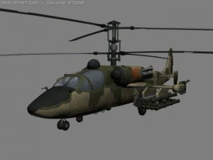 ka52 hocumb russian attack helicopterhip 3D Model