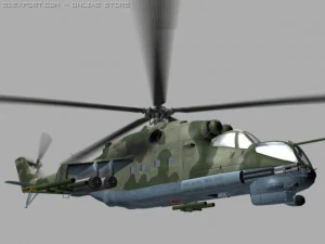 mil mi 24 p hind helic&oacute;ptero sovi&eacute;tico barco juego Modelo 3D