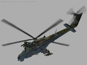 mil mi24 p hind soviet helicopterhip game 3D Model