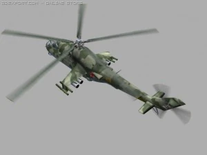 mil mi24 p hind soviet helicopterhip game 3D Model