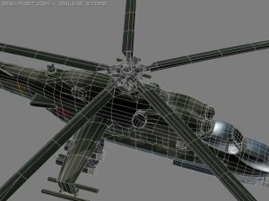 mil mi24 p hind soviet helicopterhip game 3D Model