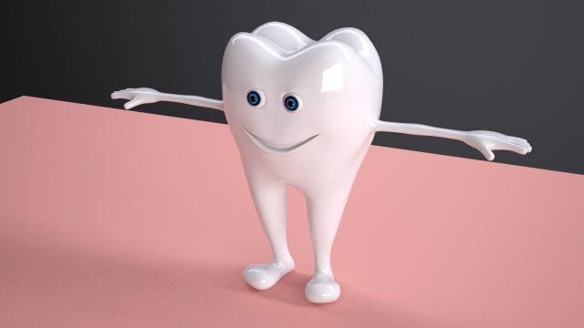 tooth rigged Modelo 3D .c4d .max .obj .3ds .fbx .stl .blend 