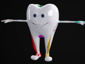 dente truccato Modello 3D