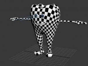 dente truccato Modello 3D