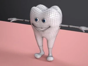 dente truccato Modello 3D