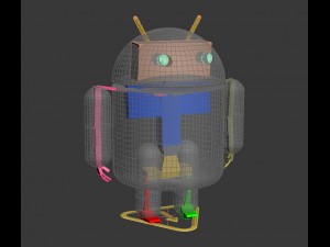 android logo rigged 3D मॉडल