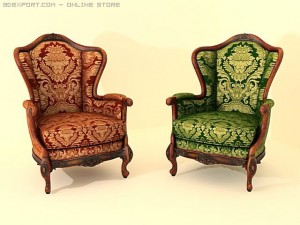 antique armchair 3D Model