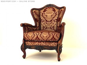 antique armchair 3D Model