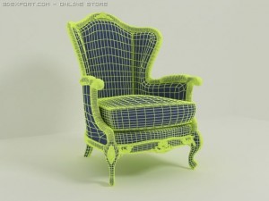 antique armchair 3D Model